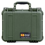 Pelican 1400NF Protector Case OD Green No Foam Watertight Crushproof Empty Interior 1400-001-130