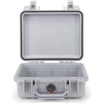 Pelican 1400NF Protector Case Silver No Foam Watertight Crushproof Empty Interior 1400-001-180