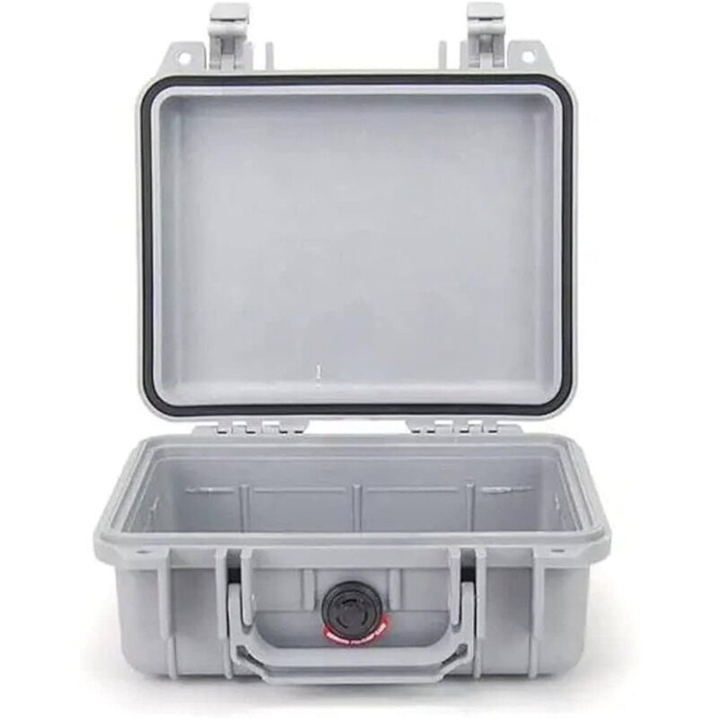 Pelican 1400NF Protector Case Silver No Foam Watertight Crushproof Empty Interior 1400-001-180