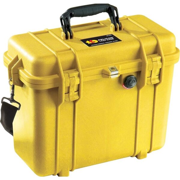 Pelican 1430NF Top Loader Protector Case Yellow No Foam Watertight Crushproof High Visibility Empty 1430-001-240