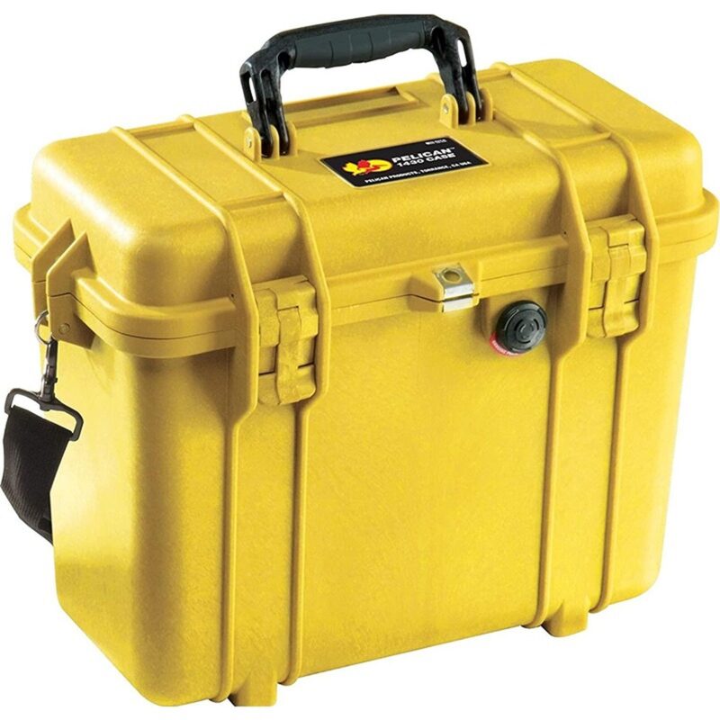 Pelican 1430NF Top Loader Protector Case Yellow No Foam Watertight Crushproof High Visibility Empty 1430-001-240