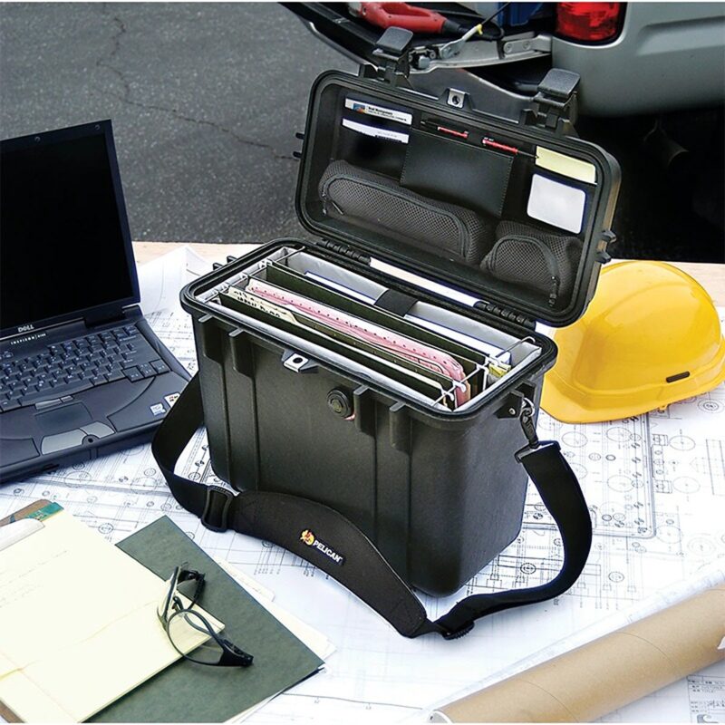 Pelican 1437 Office Divider Top Loader Case Black with Padded Dividers Watertight Crushproof 1430-005-110