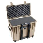 Pelican 1440 Protector Case Desert Tan with Foam Watertight Crushproof Pick N Pluck Rolling 1440-000-190
