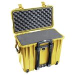 Pelican 1440 Protector Case Yellow with Foam Watertight Crushproof Pick N Pluck Rolling High Visibility 1440-000-240