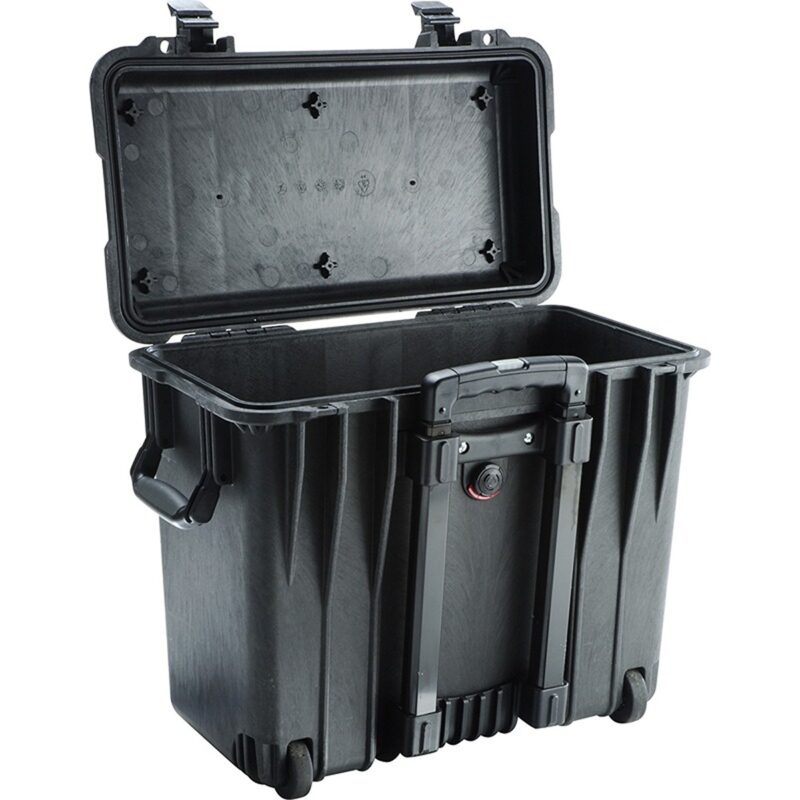 Pelican 1440NF Protector Case Black No Foam Watertight Crushproof Empty Interior Rolling 1440-001-110