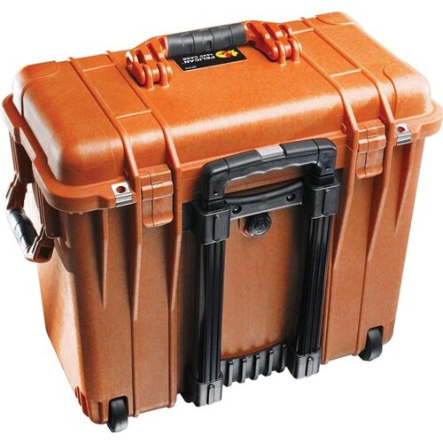 Pelican 1440NF Protector Case Orange No Foam Watertight Crushproof High Visibility Empty Rolling 1440-001-150