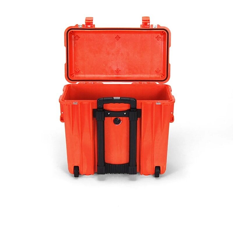 Pelican 1440NF Protector Case Orange No Foam Watertight Crushproof High Visibility Empty Rolling 1440-001-150