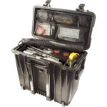Pelican 1444 Utility Organizer Case Black with Padded Dividers & Lid Organizer Watertight Rolling 1440-004-110