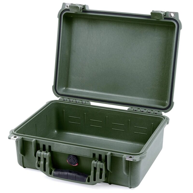 Pelican 1450 Protector Case OD Green with Foam Watertight Crushproof Pick N Pluck 1450-000-130