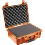 Pelican 1450 Protector Case Orange with Foam Watertight Crushproof Pick N Pluck High Visibility 1450-000-150