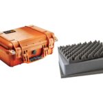 Pelican 1450 Protector Case Orange with Foam Watertight Crushproof Pick N Pluck High Visibility 1450-000-150