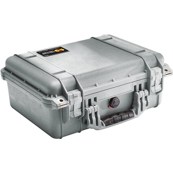 Pelican 1450 Protector Case Silver with Foam Watertight Crushproof Pick N Pluck 1450-000-180