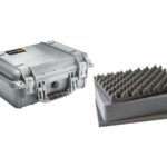 Pelican 1450 Protector Case Silver with Foam Watertight Crushproof Pick N Pluck 1450-000-180