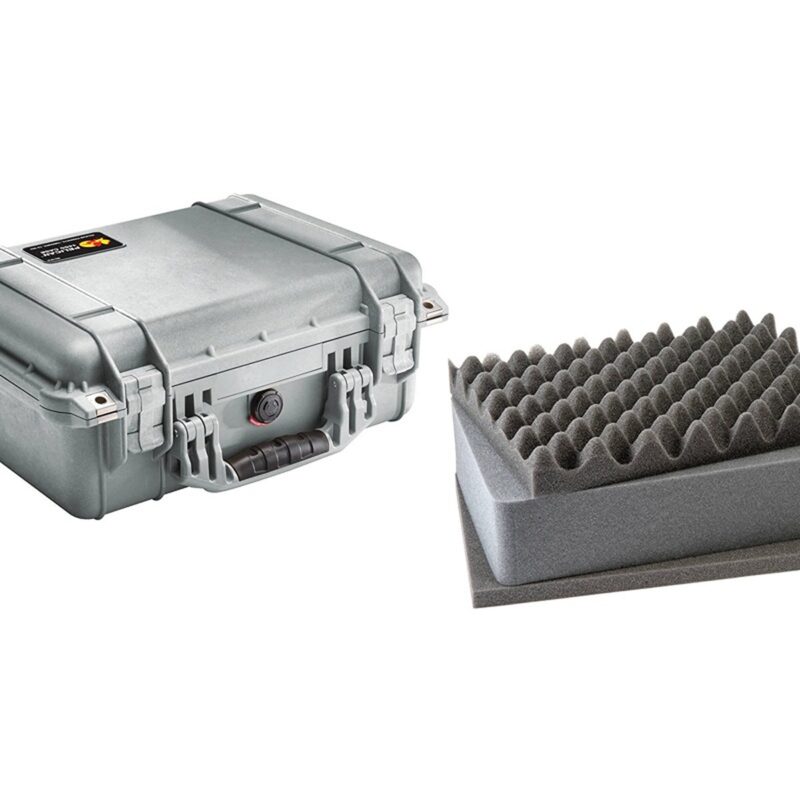 Pelican 1450 Protector Case Silver with Foam Watertight Crushproof Pick N Pluck 1450-000-180