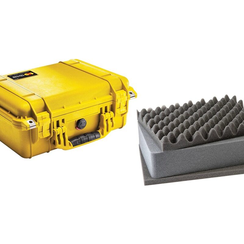 Pelican 1450 Protector Case Yellow with Foam Watertight Crushproof Pick N Pluck High Visibility 1450-000-240