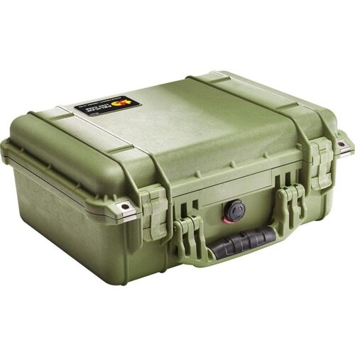 Pelican 1450NF Protector Case OD Green No Foam Watertight Crushproof Empty Interior 1450-001-130