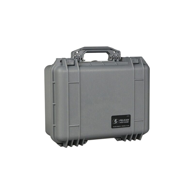 Pelican 1450NF Protector Case Silver No Foam Watertight Crushproof Empty Interior 1450-001-180