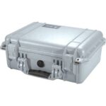 Pelican 1450NF Protector Case Silver No Foam Watertight Crushproof Empty Interior 1450-001-180