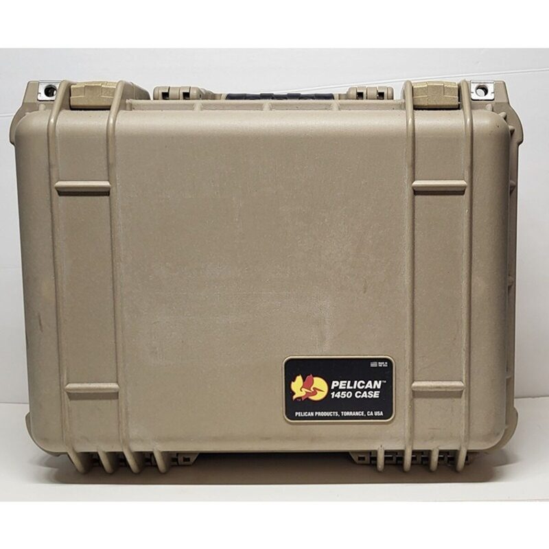Pelican 1450NF Protector Case Desert Tan No Foam Watertight Crushproof Empty Interior 1450-001-190