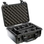 Pelican 1454 Protector Case Black with Padded Dividers Watertight Crushproof Utility Organizer 1450-004-110