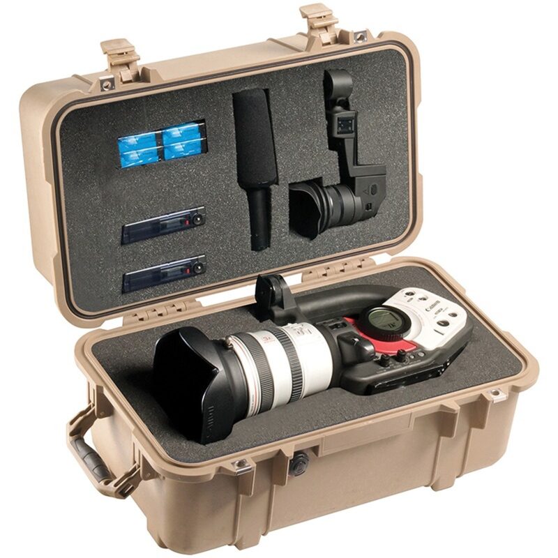 Pelican 1460 Protector Case Desert Tan with Foam Watertight Crushproof 180 Degree Lid 1460-000-190