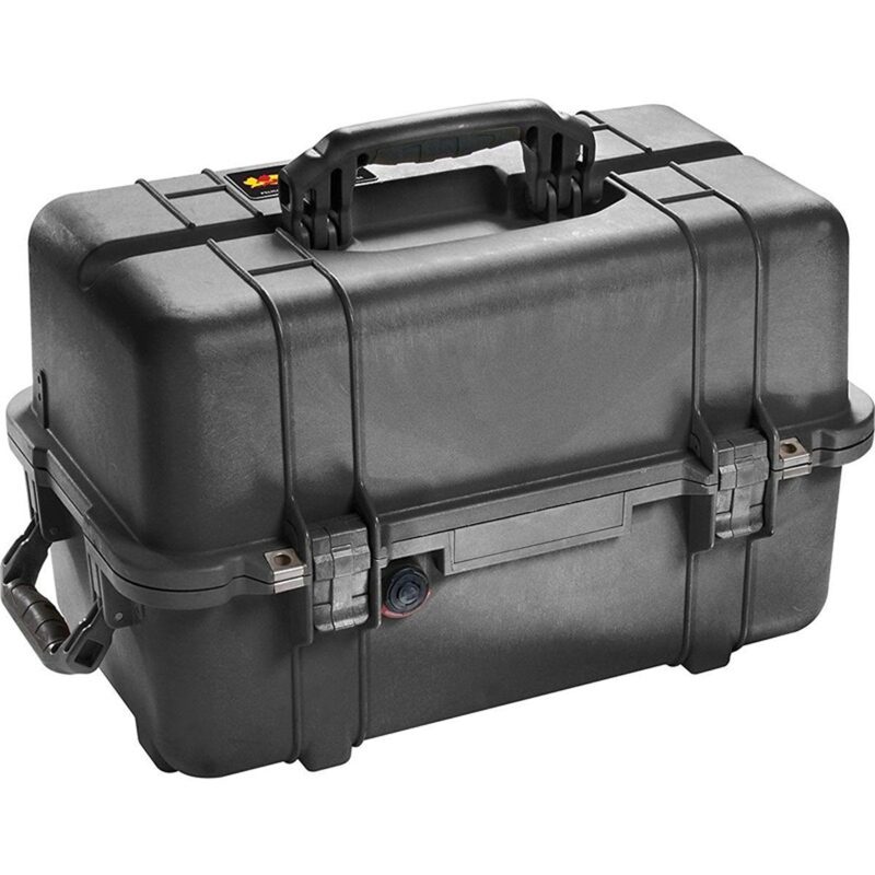 Pelican 1460 Protector Case Black No Foam Watertight Crushproof 180 Degree Lid Empty 1460-001-110
