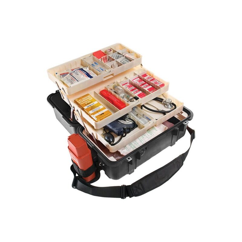Pelican 1460EMS Medical Case Black EMS Organizer Tray Lockable Compartment Watertight 1460-005-110
