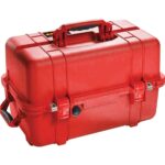 Pelican 1460TOOL Tool Case Red with 2 Trays Adjustable Dividers Watertight IP66 High Visibility 1460-007-170