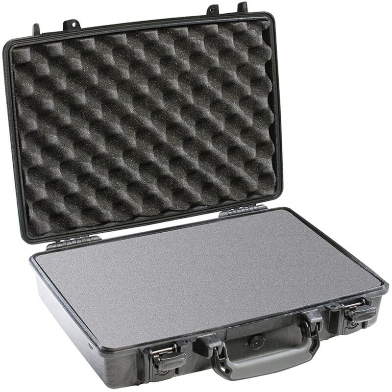 Pelican 1490 Protector Case Black with Foam Lid Organizer Shock Tray Watertight Laptop 1490-000-110