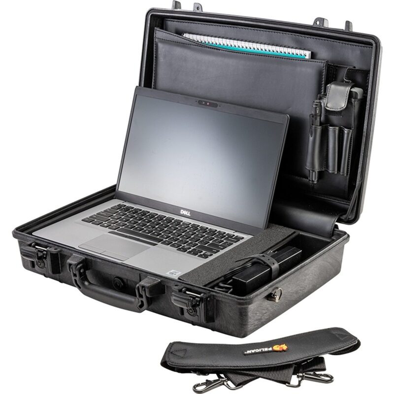 Pelican 1490 Protector Case Black with Foam Lid Organizer Shock Tray Watertight Laptop 1490-000-110