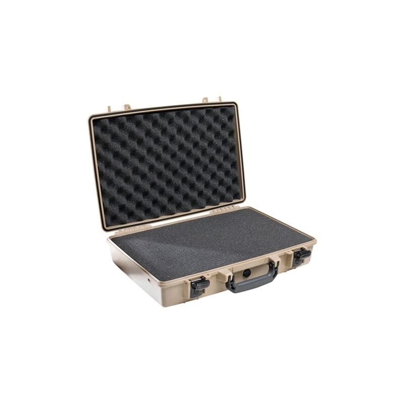 Pelican 1490 Protector Case Desert Tan with Foam Lid Organizer Shock Tray Watertight Laptop 1490-000-190