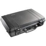 Pelican 1490CC#1 Laptop Case Black Computer Protector with Lid Organizer Shock Tray Watertight 1490-003-110