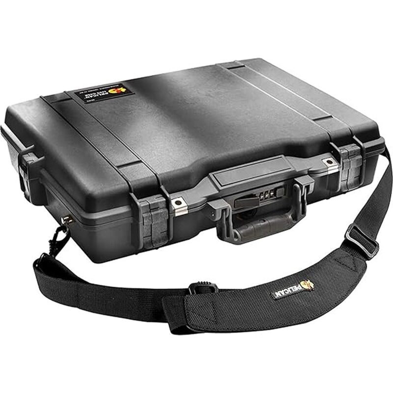 Pelican 1490CC#2 Laptop Case Black with Foam Lid Organizer Shock Tray Watertight 1490-008-110