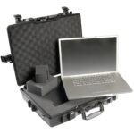 Pelican 1495 Protector Case Black with Foam Watertight Crushproof 17 Inch Laptop Combination Lock 1495-000-110