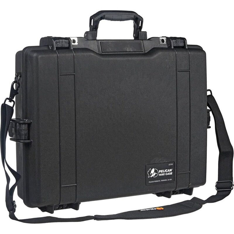 Pelican 1495CC#1 Laptop Case Black 17 Inch Computer Sleeve Lid Organizer Combination Lock Watertight 1495-003-110