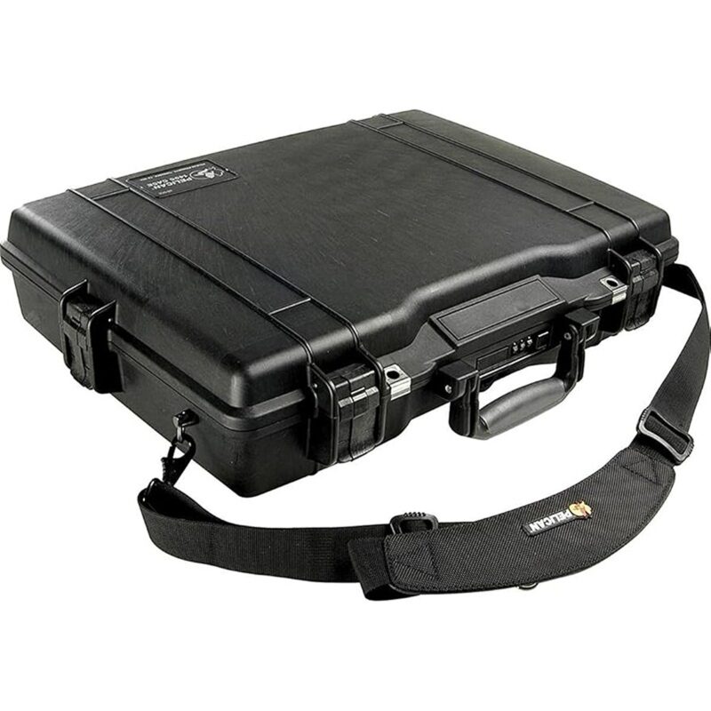 Pelican 1495CC#1 Laptop Case Black 17 Inch Computer Sleeve Lid Organizer Combination Lock Watertight 1495-003-110