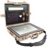 Pelican 1495CC#1 Laptop Case Desert Tan 17 Inch Computer Sleeve Lid Organizer Combination Lock Watertight 1495-003-190