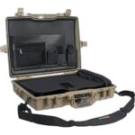 Pelican 1495CC#1 Laptop Case Desert Tan 17 Inch Computer Sleeve Lid Organizer Combination Lock Watertight 1495-003-190