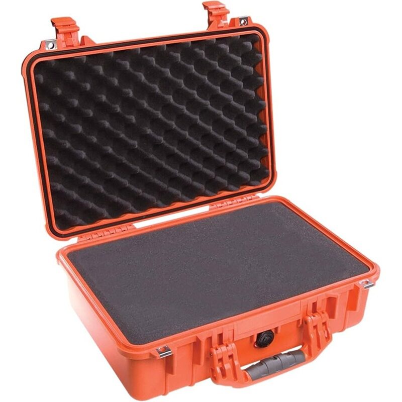Pelican 1500 Protector Case Orange with Foam Watertight Crushproof Pick N Pluck High Visibility 1500-000-150