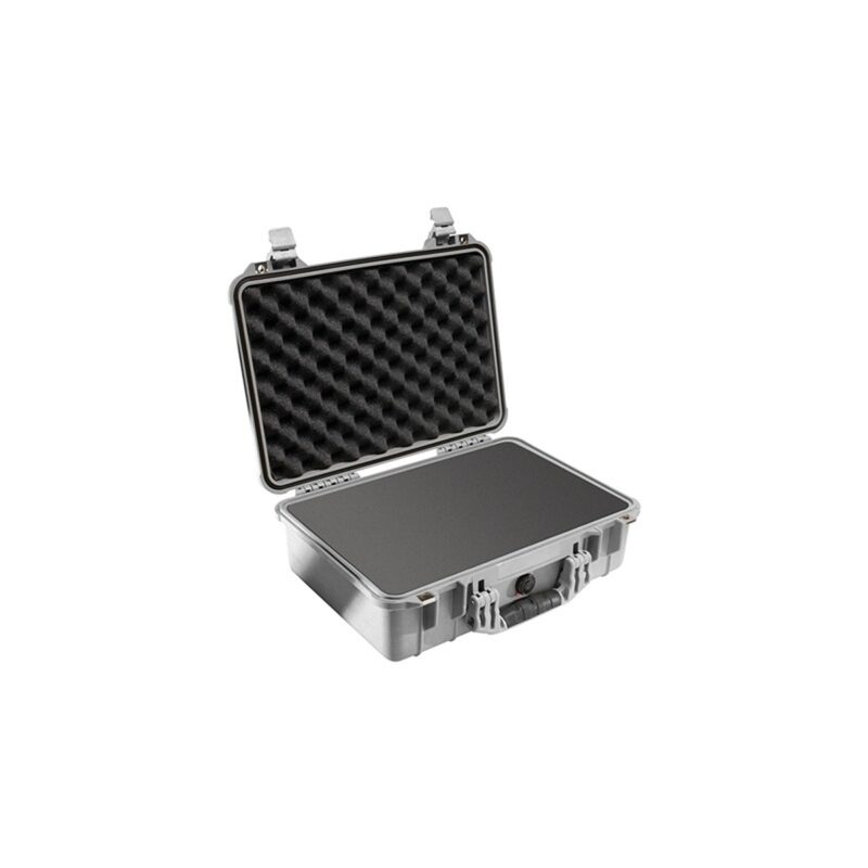 Pelican 1500 Protector Case Silver with Foam - Watertight Crushproof Dustproof Hard Case 1500-000-180