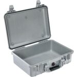 Pelican 1500 Protector Case Silver with Foam - Watertight Crushproof Dustproof Hard Case 1500-000-180