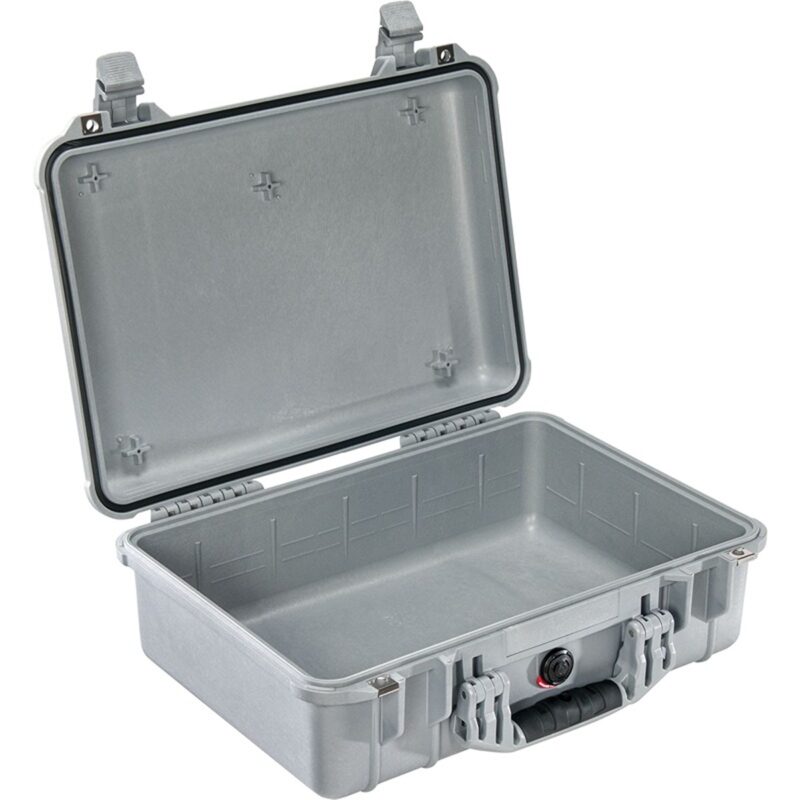 Pelican 1500 Protector Case Silver with Foam - Watertight Crushproof Dustproof Hard Case 1500-000-180