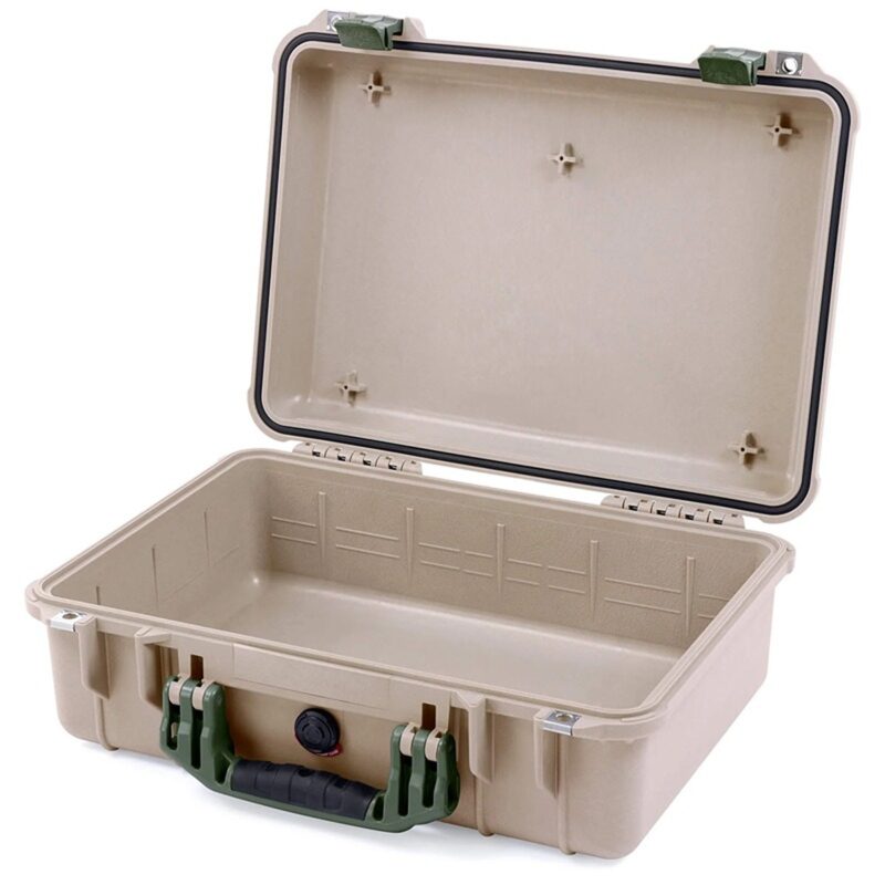 Pelican 1500 Protector Case Desert Tan with Foam Watertight Crushproof Pick N Pluck 1500-000-190