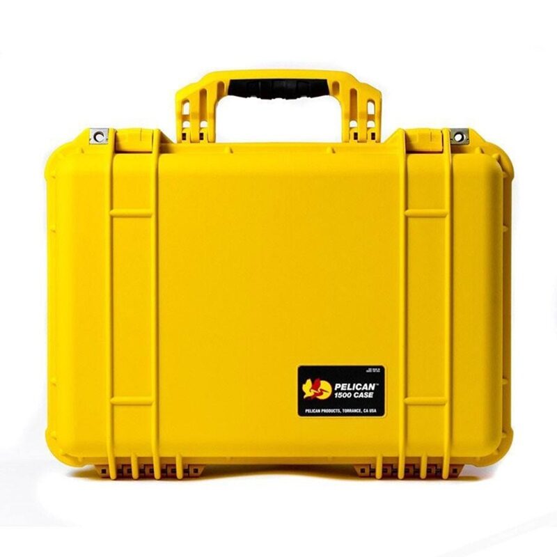 Pelican 1500 Protector Case Yellow with Foam Watertight Crushproof Pick N Pluck High Visibility 1500-000-240