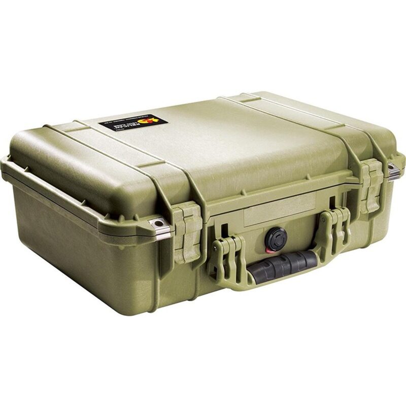 Pelican 1500NF Protector Case OD Green No Foam Watertight Crushproof Empty Interior 1500-001-130
