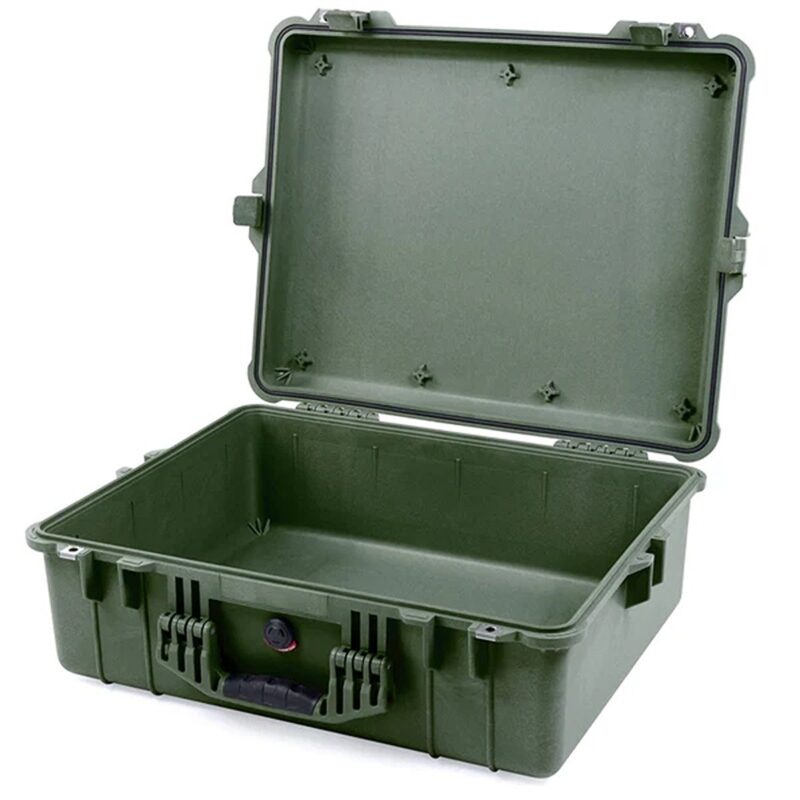 Pelican 1500NF Protector Case OD Green No Foam Watertight Crushproof Empty Interior 1500-001-130
