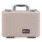 Pelican 1500NF Protector Case Desert Tan No Foam Watertight Crushproof Empty Interior 1500-001-190