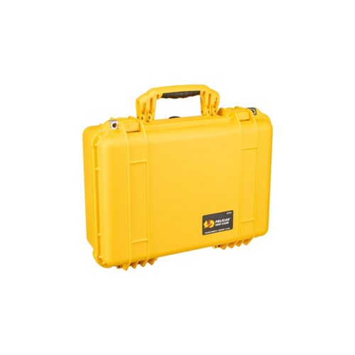 Pelican 1500NF Protector Case Yellow No Foam Watertight Crushproof High Visibility Empty 1500-001-240