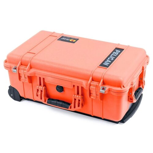 Pelican 1510 Carry-On Protector Case Orange with Foam Watertight Crushproof Wheels High Visibility 1510-000-150