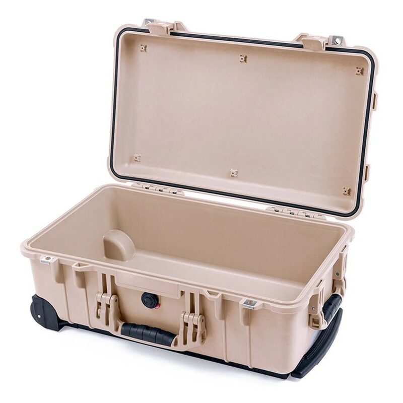 Pelican 1510 Carry-On Protector Case Desert Tan with Foam Watertight Crushproof Wheels 1510-000-190
